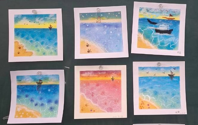 療癒粉彩教學:一帆風順粉彩作品